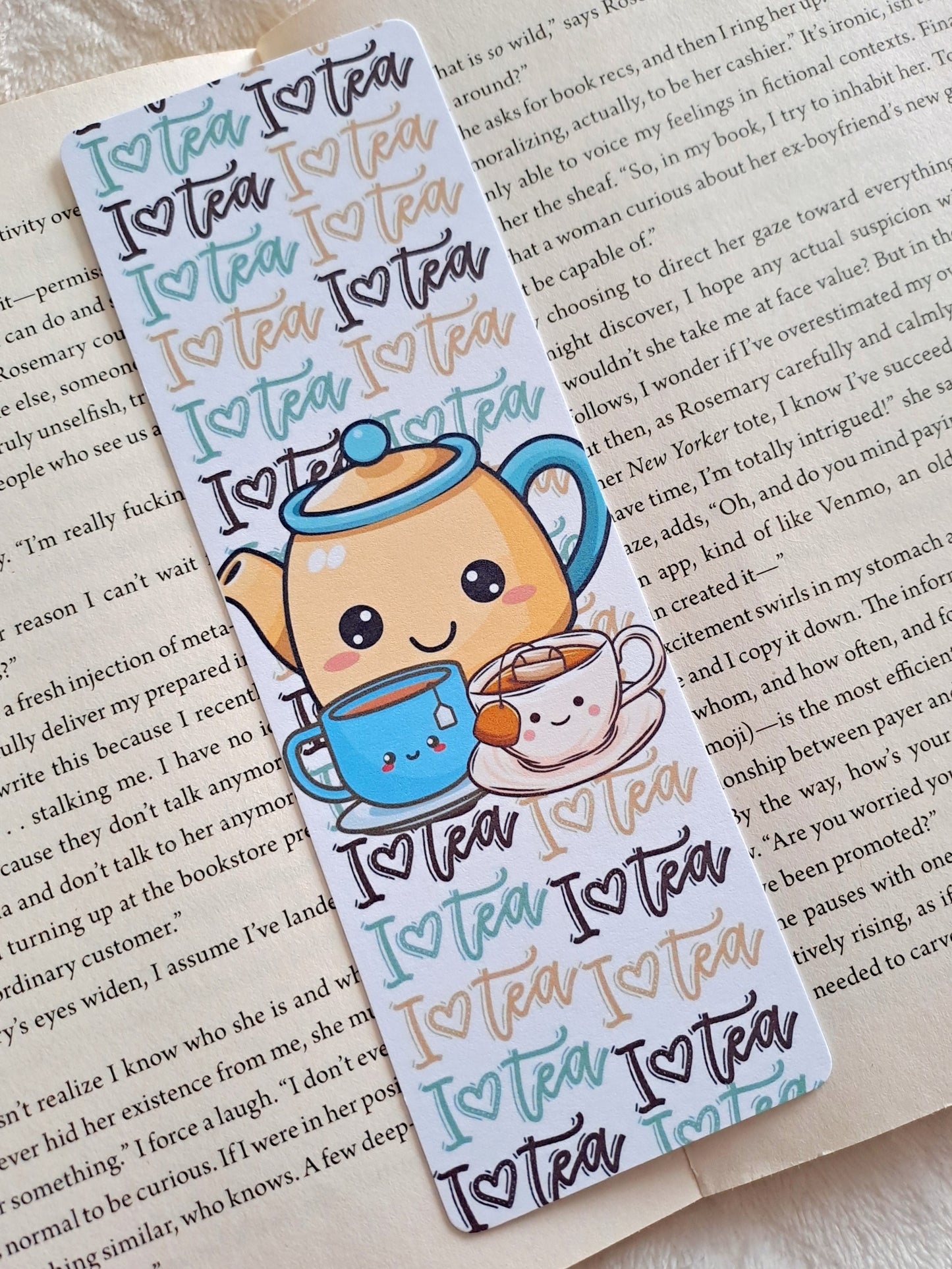 I heart tea bookmark