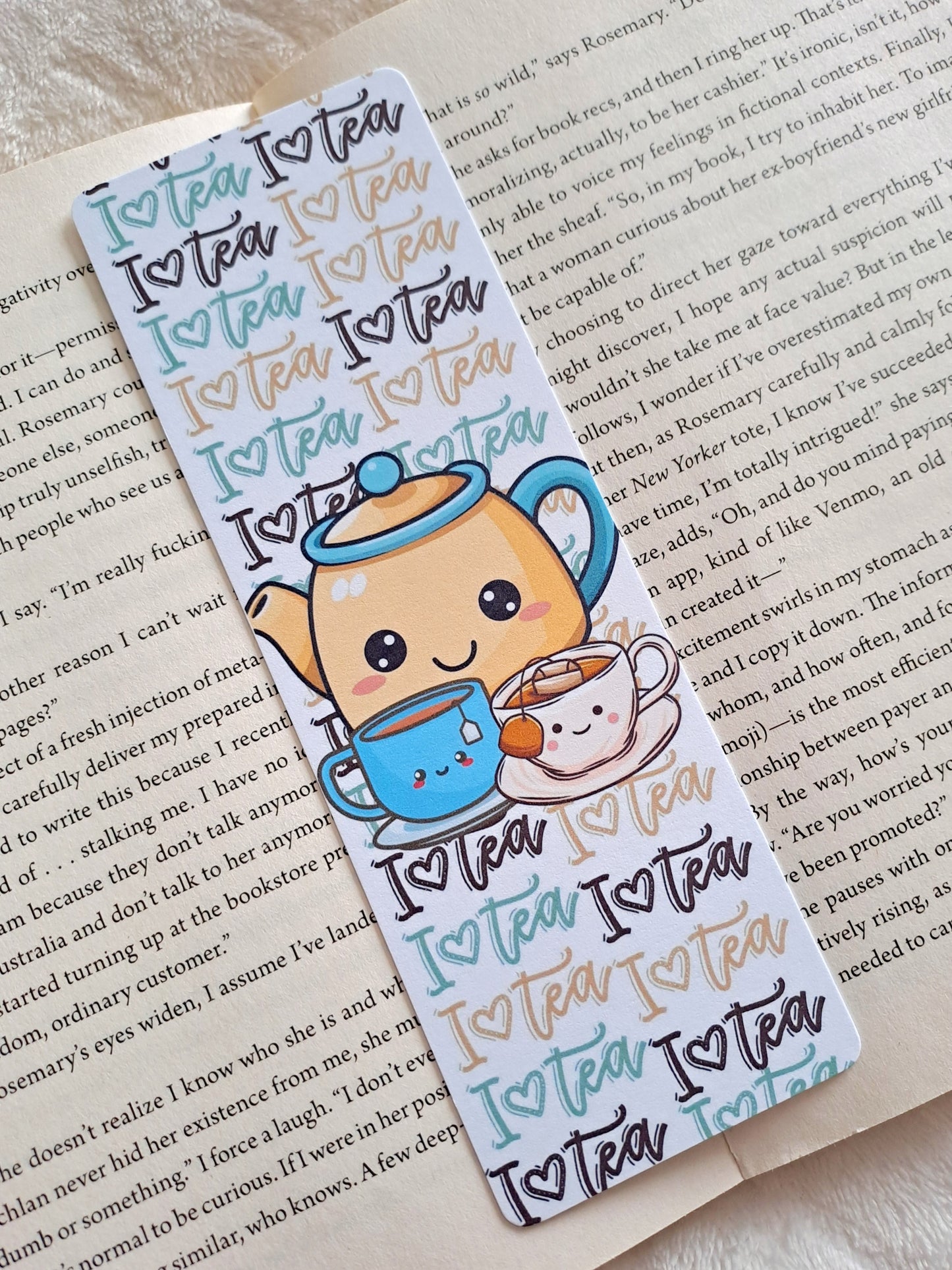 I heart tea bookmark
