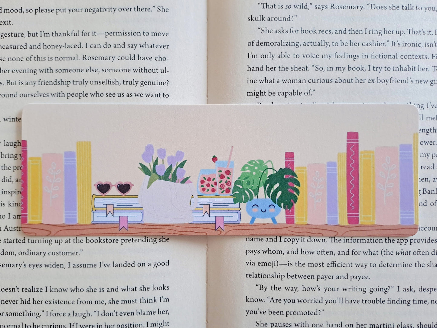 Summer book shelf bookmark