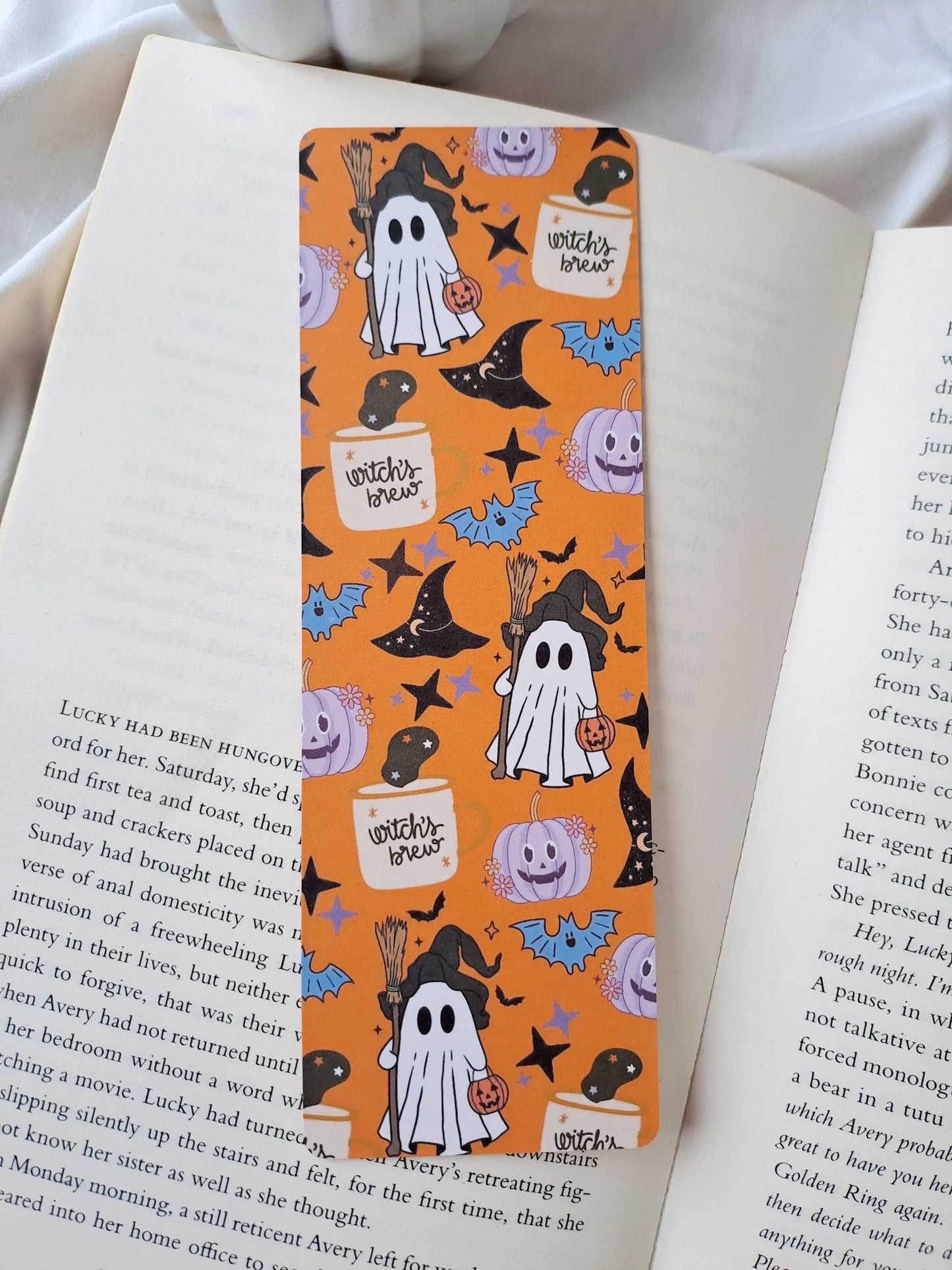 Witchy halloween bookmark - double-sided print