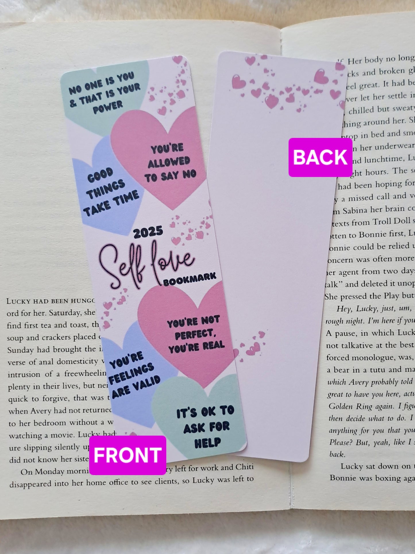 Self-love affirmations 2025 bookmark