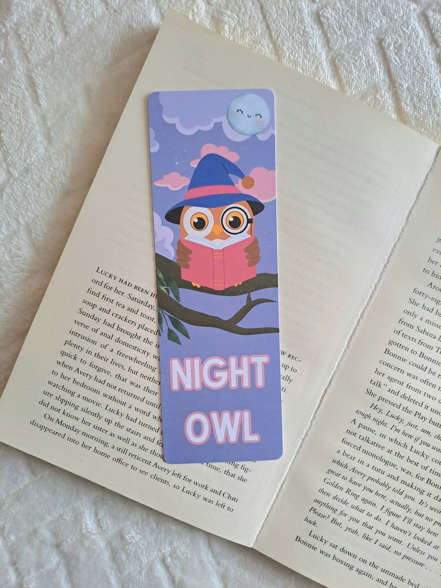 Night Owl reading bookmark