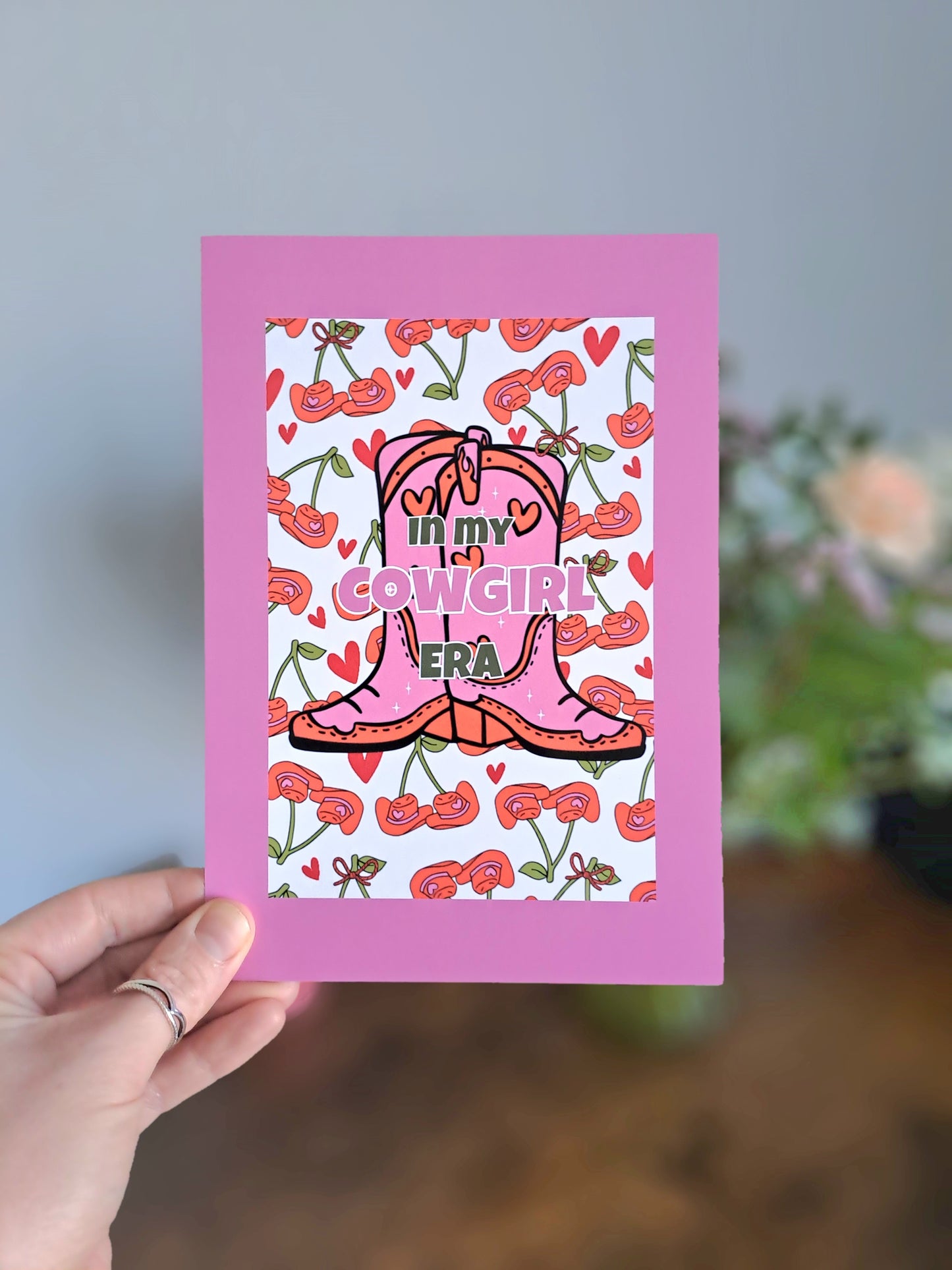 In my cowgirl era Art print - a5 a4 | Bookish wall prints | Romance booklovers