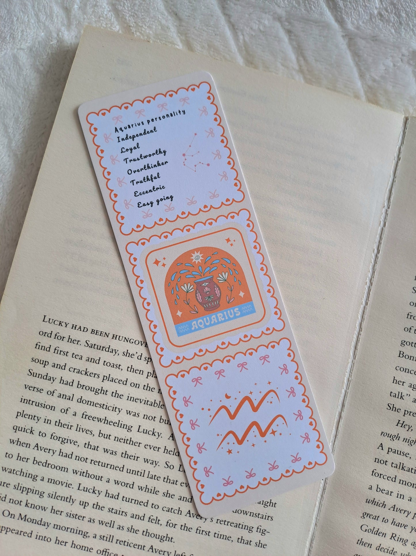 Aquarius star sign personality traits bookmark