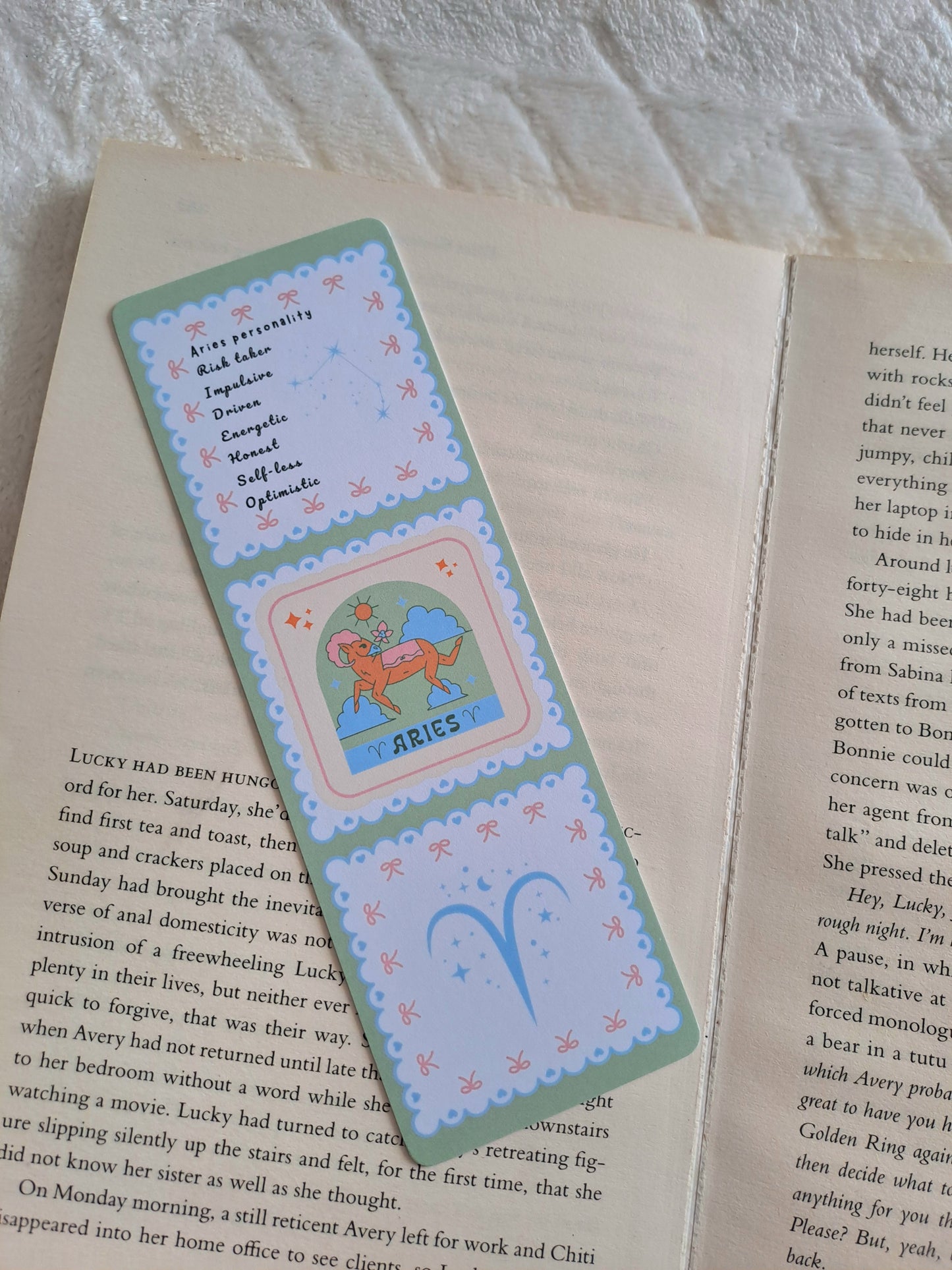 Aries star sign personality traits bookmark