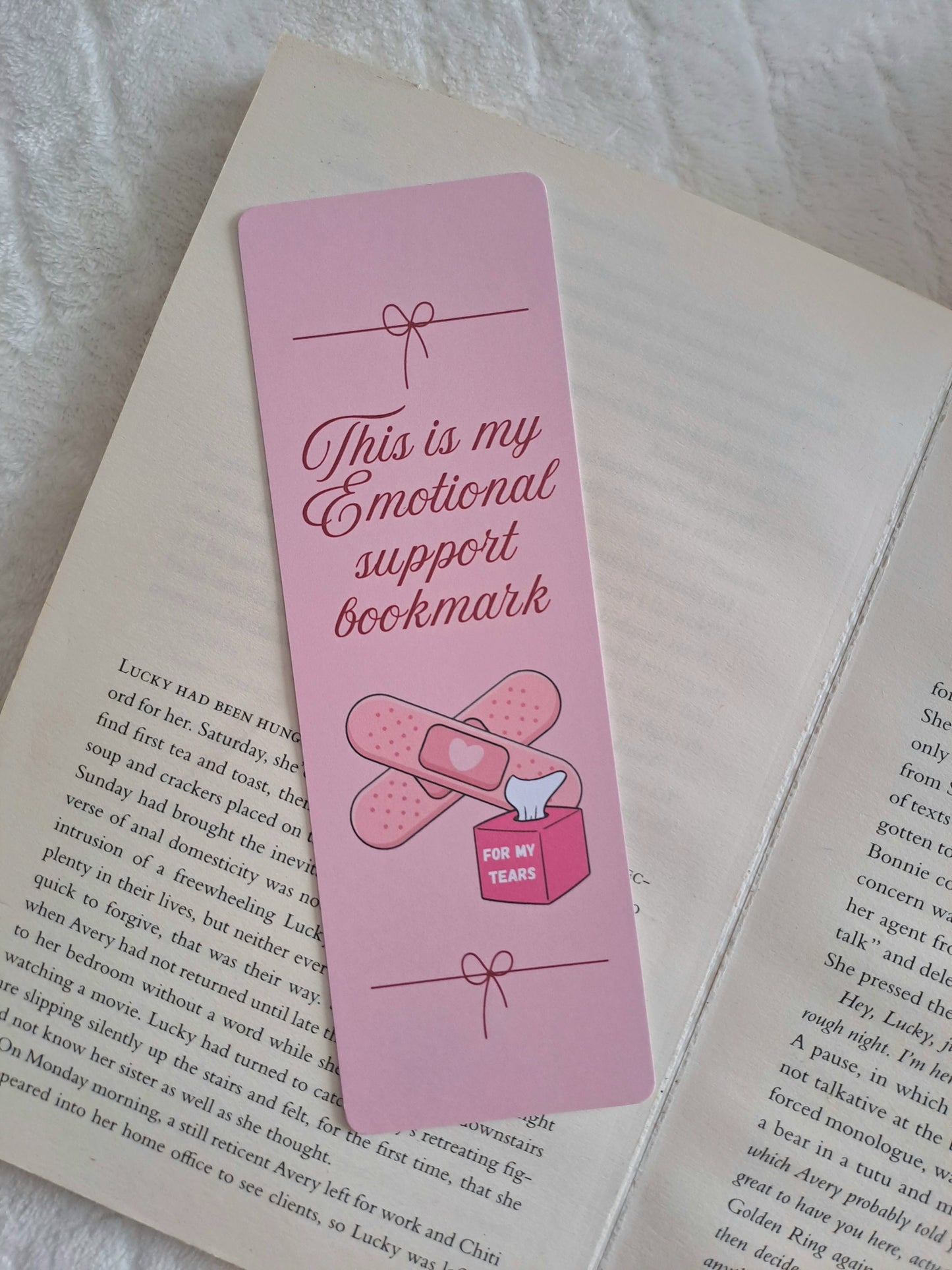 My Emotional Support Bookmark - Girl therapy | Gift for bookworm