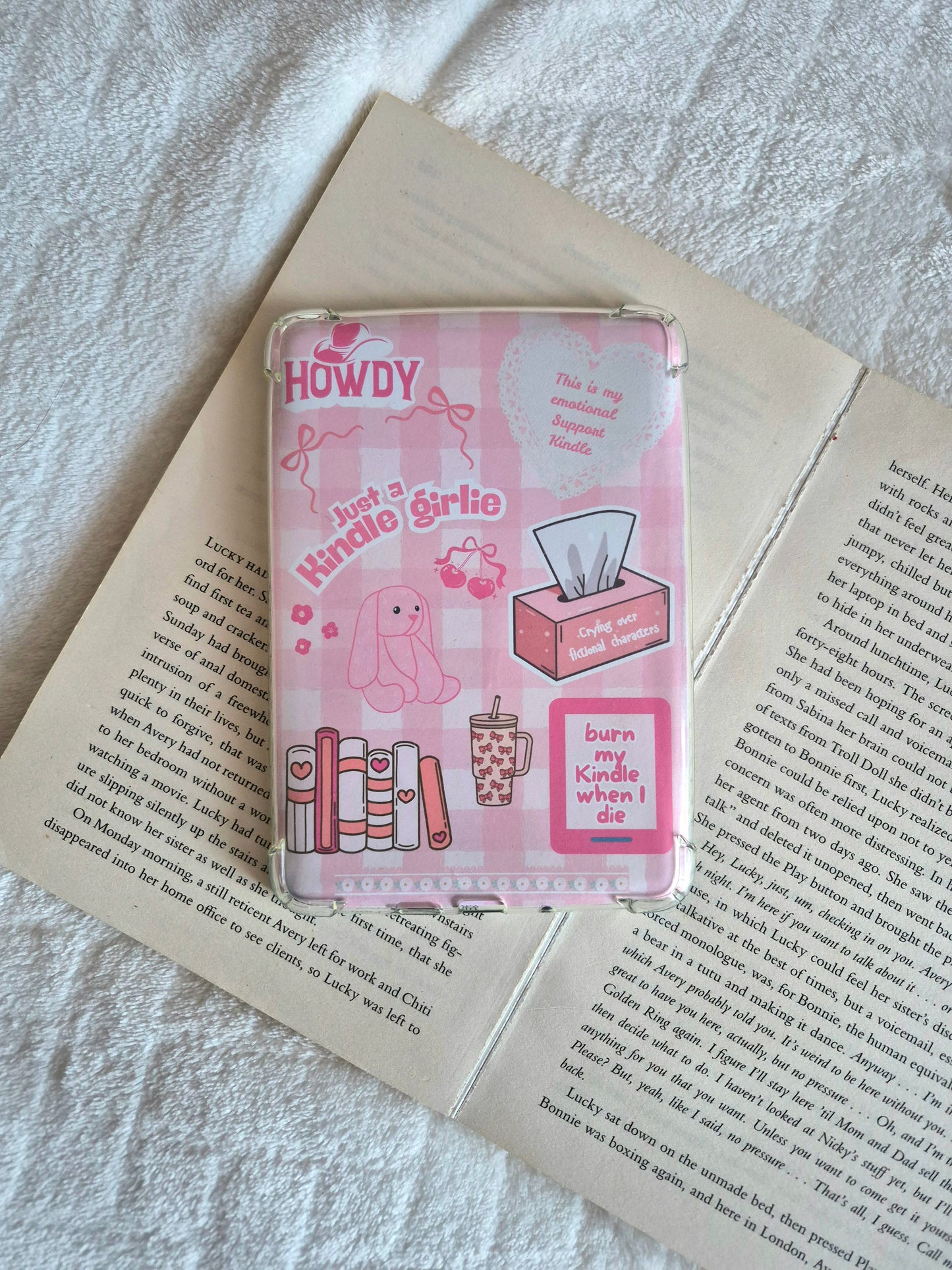 Pink bookish Kindle Insert