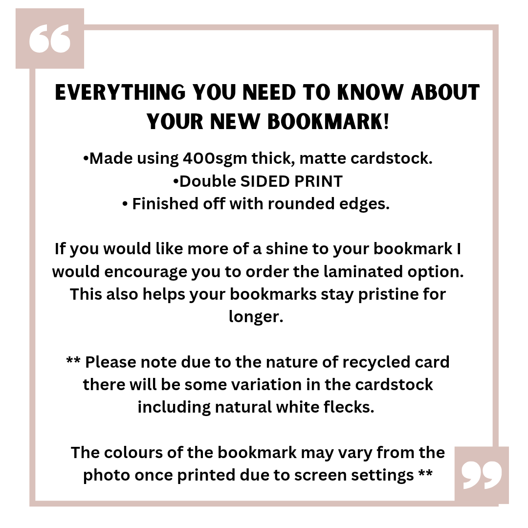 'Hello, autumn' double-sided print bookmark