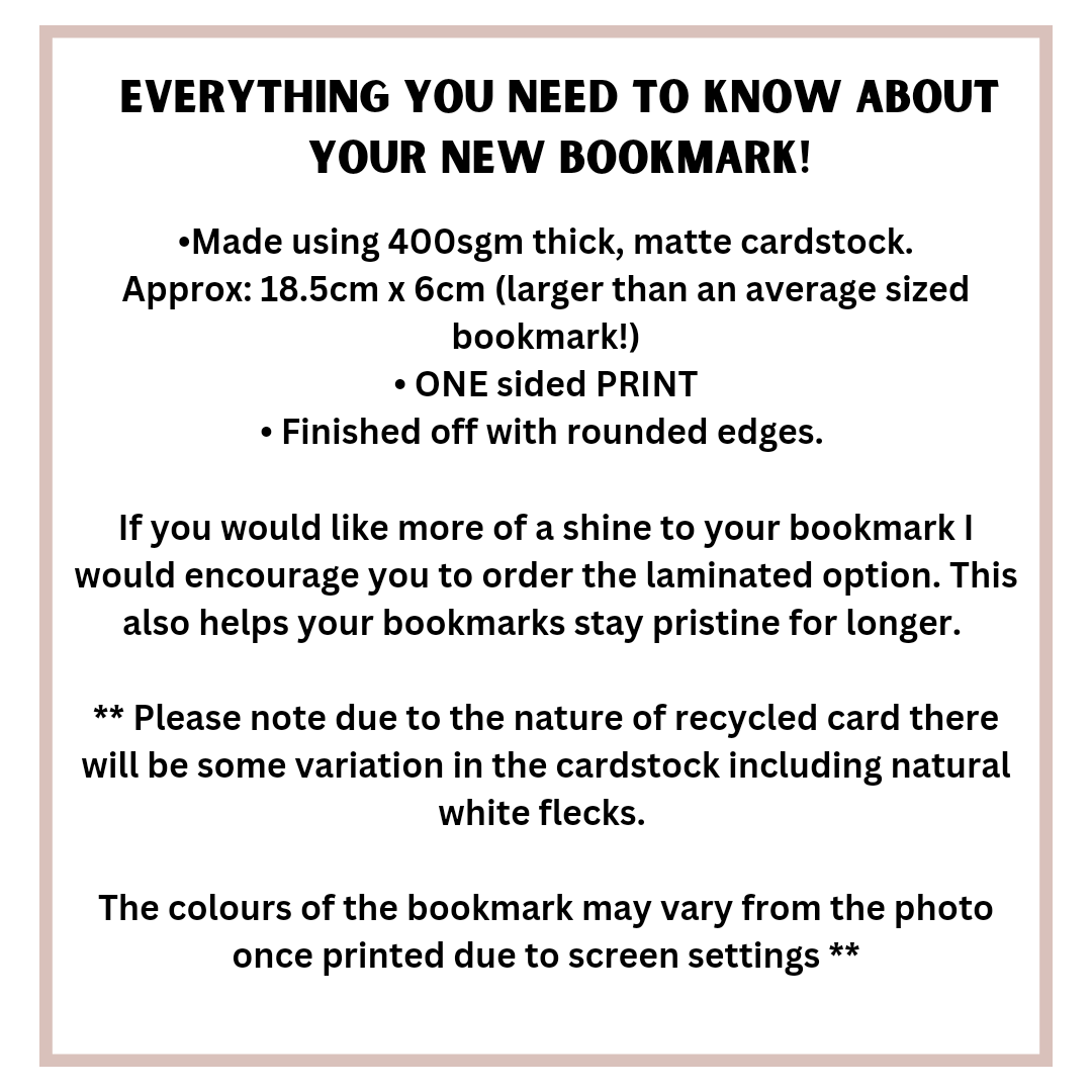 Pink, vintage romance bookmark