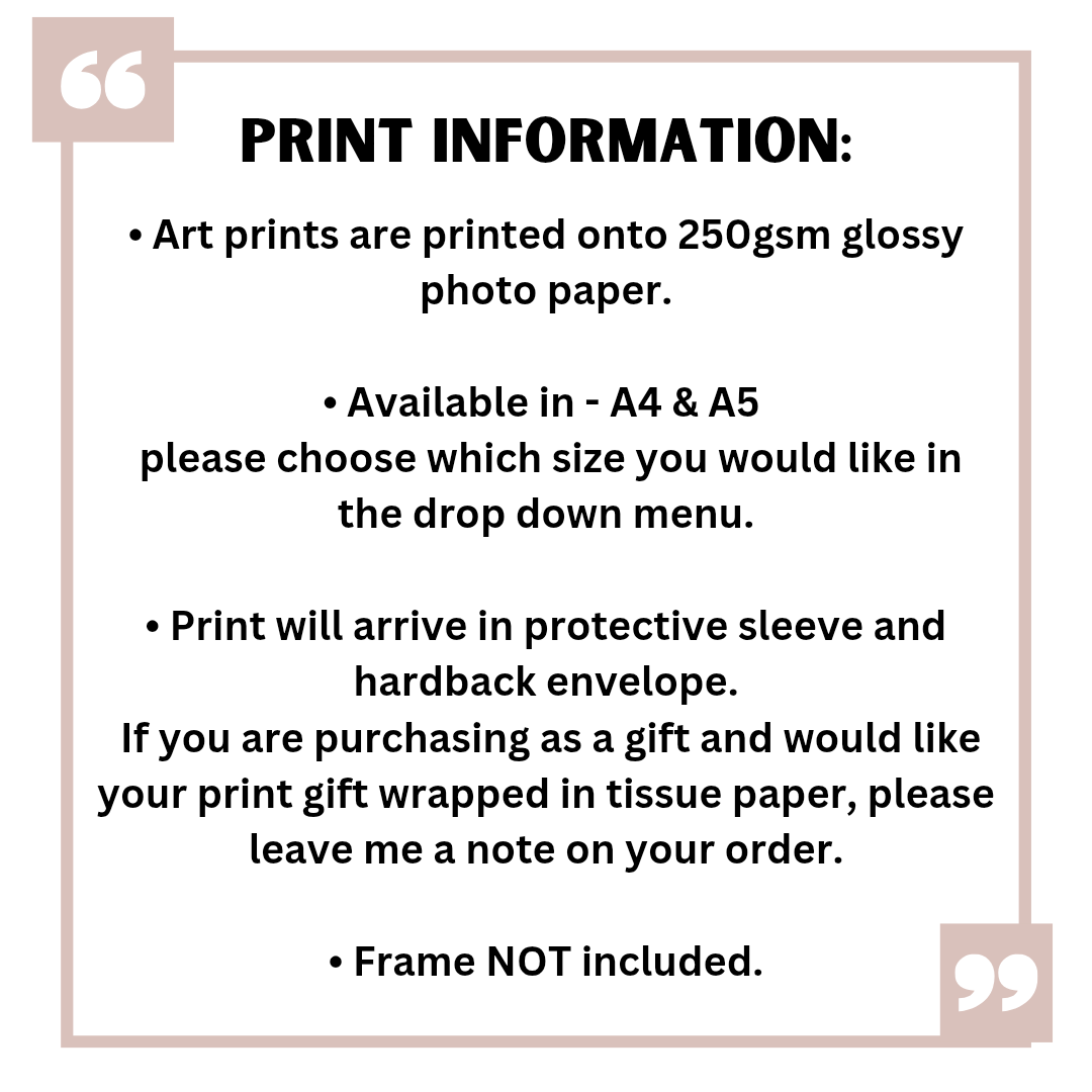 Mum Art print - a5 a4 | Mothers Day wall prints
