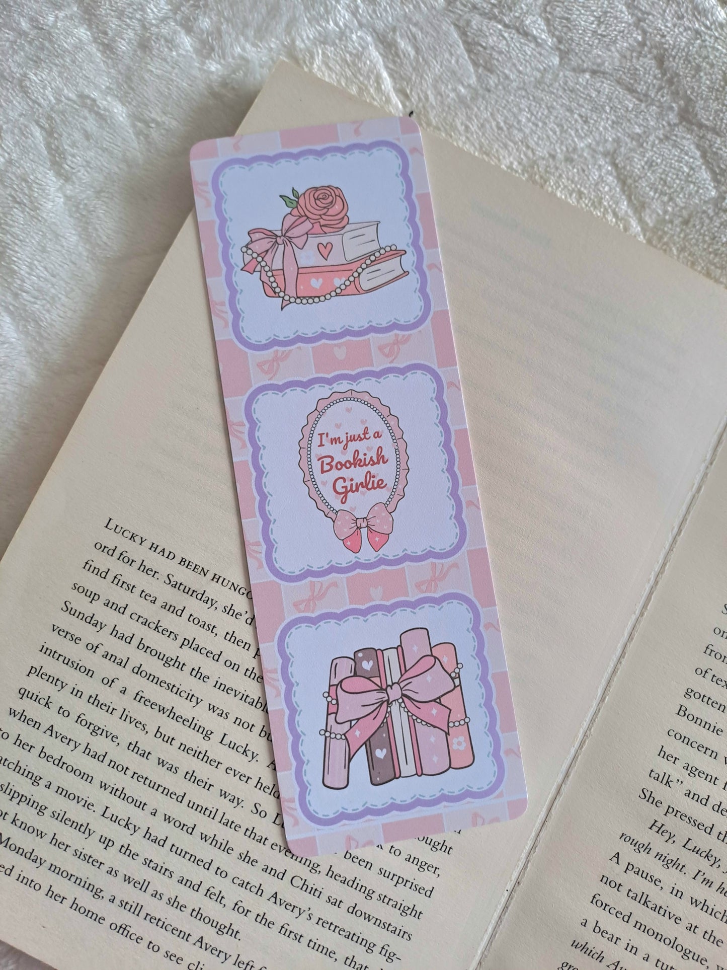 I'm just a bookish Girlie coquette bookmark