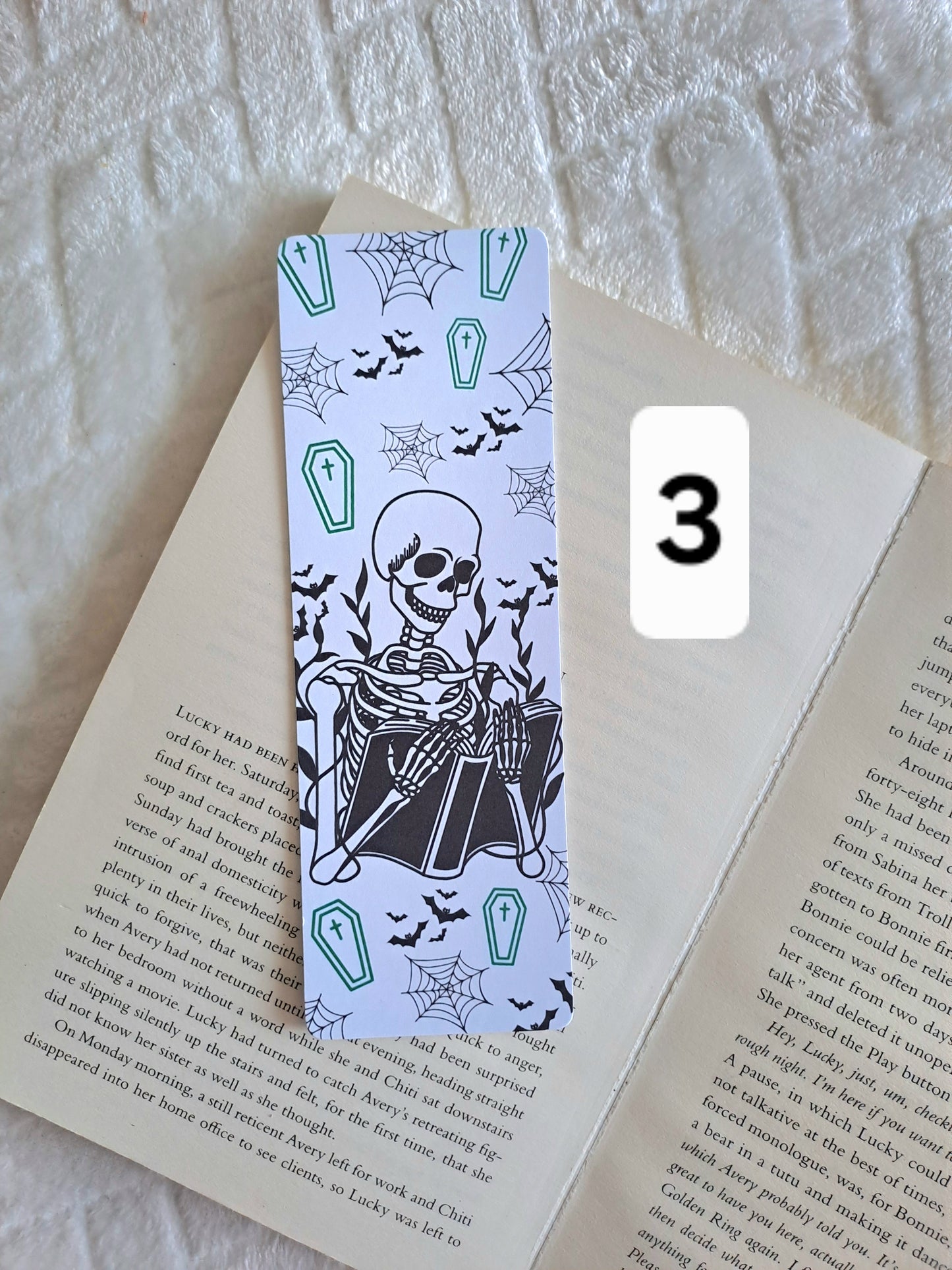 Thriller bookmarks - crime, ghosts, skeletons | Reading accessories