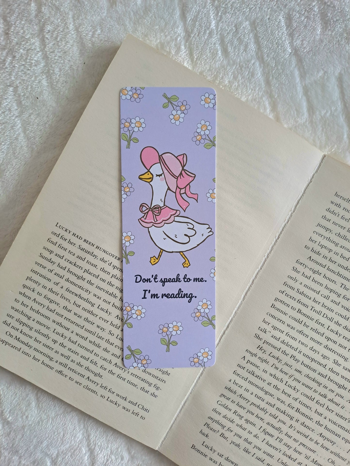 Sassy goose coquette bookmark