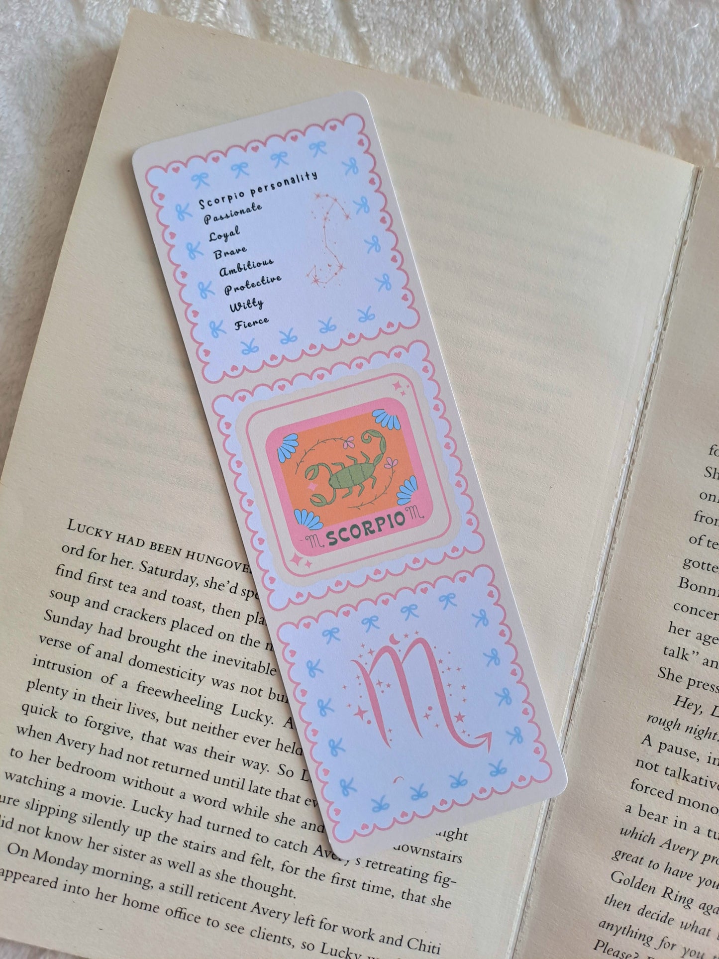 Scorpio star sign bookmark