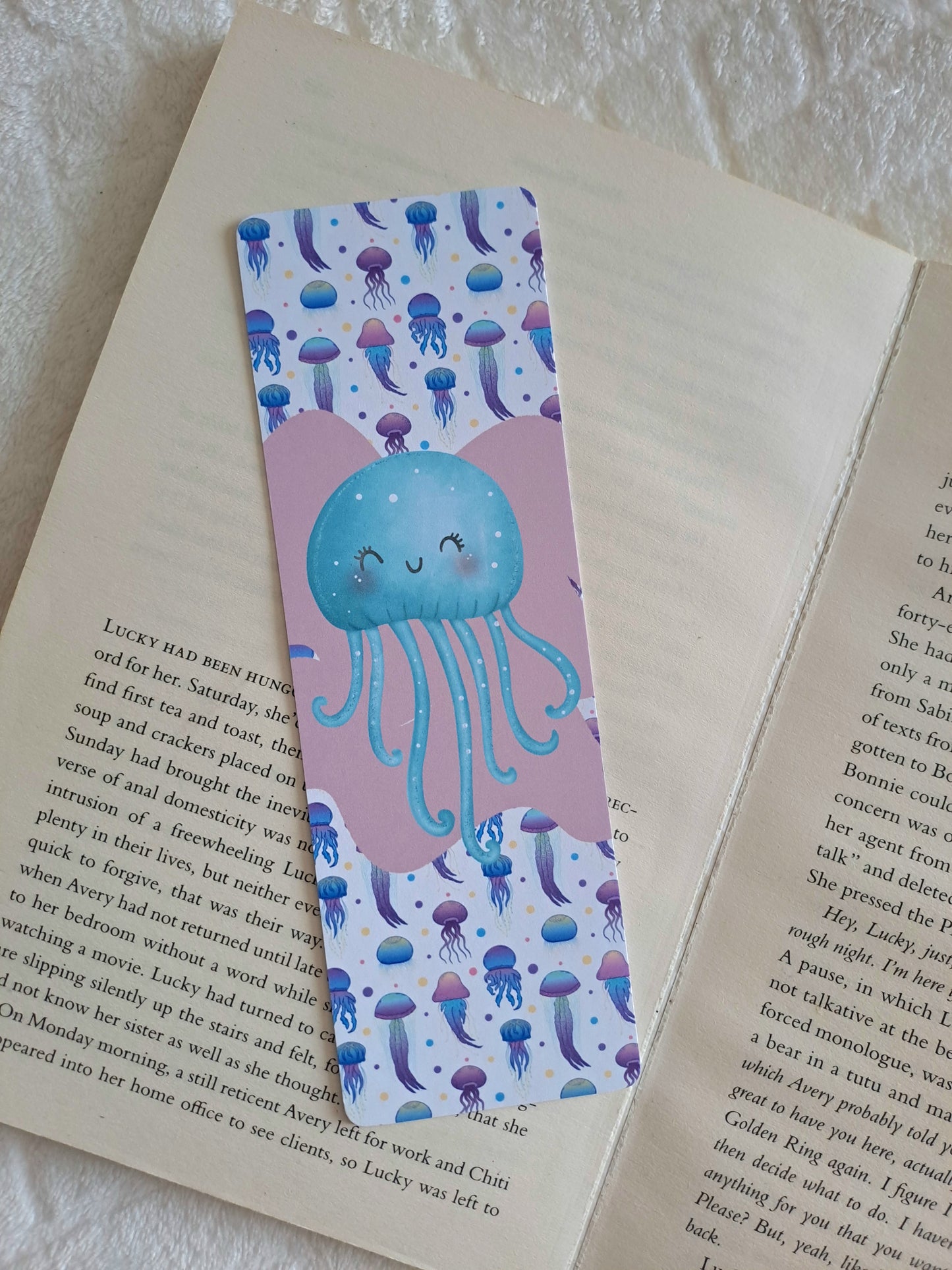Jelly fish beach themed summer bookmark