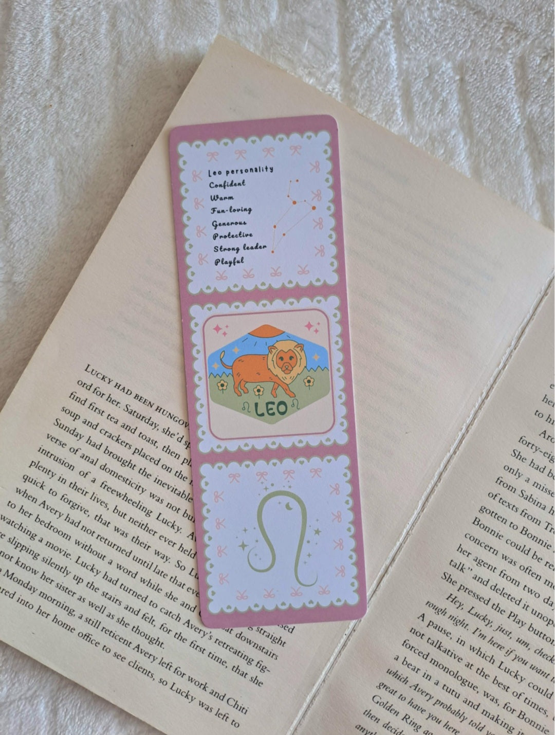 Leo star sign personality traits bookmark