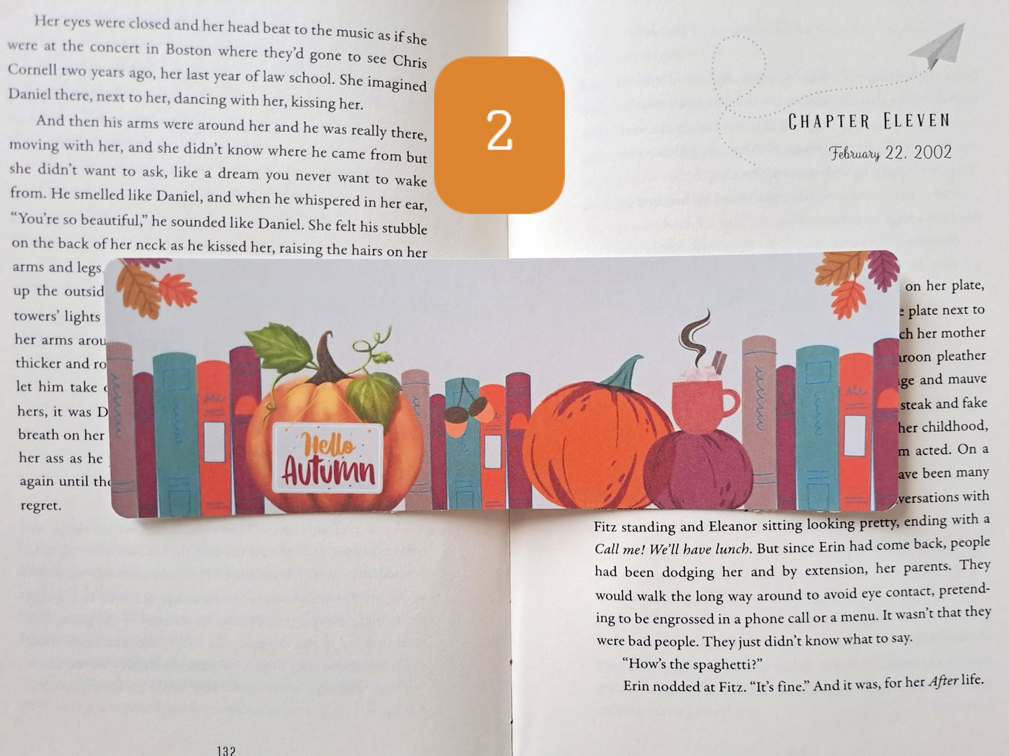 Autumn bookworm bookmarks