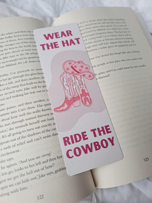 Pink cowboy bookmark