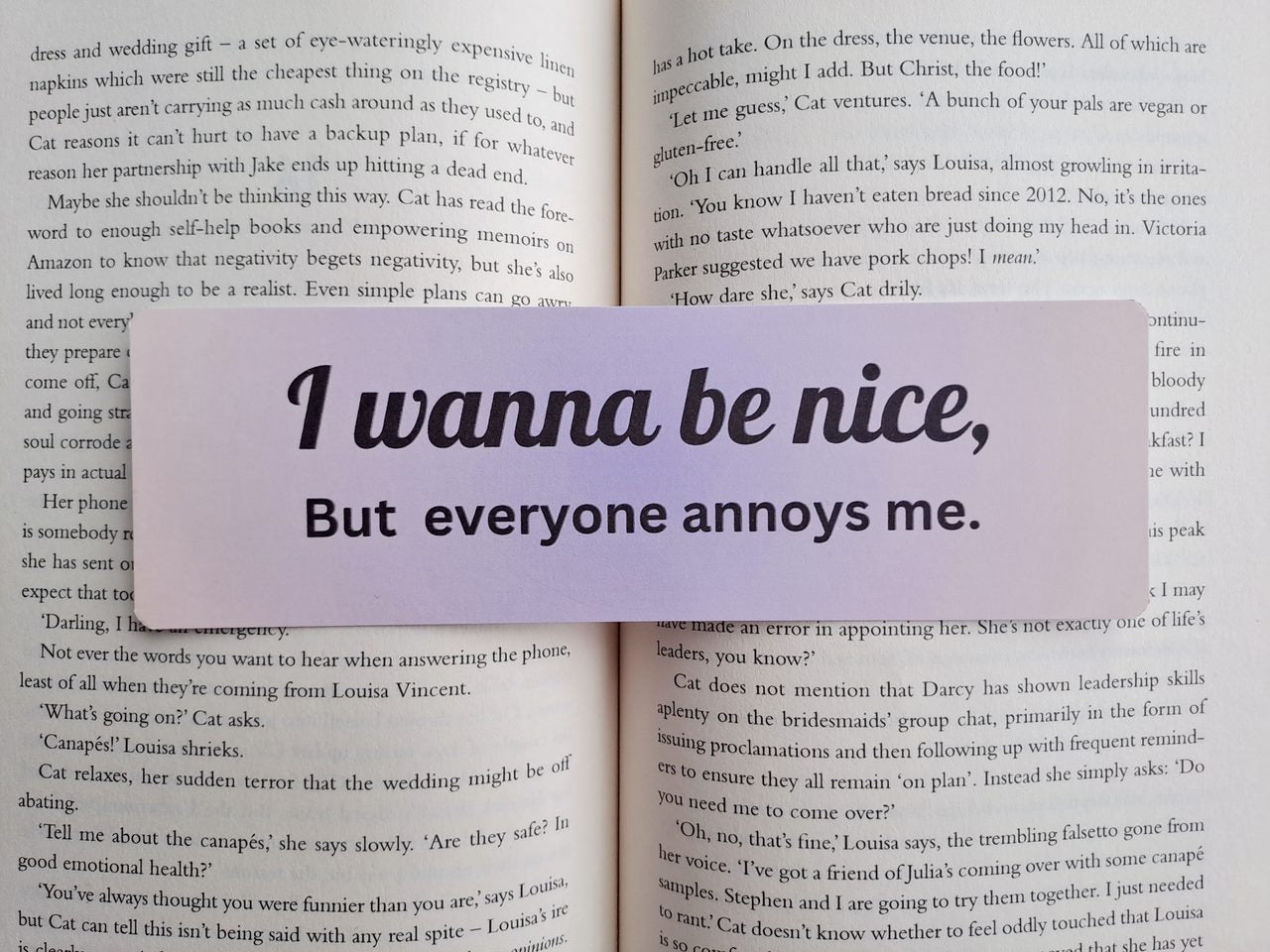 I wanna be nice, but everyone annoys me bookmark