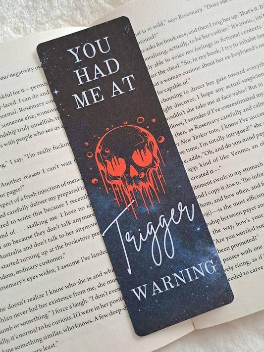 You had me at trigger warning bookmark