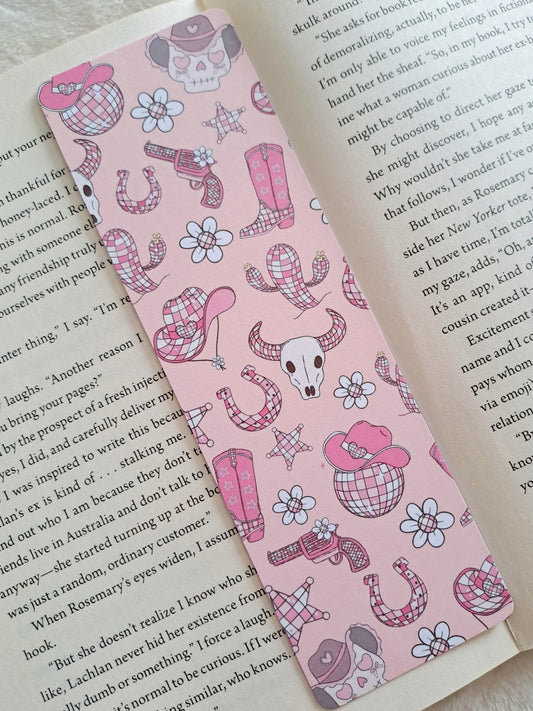 Pink cowboy bookmark