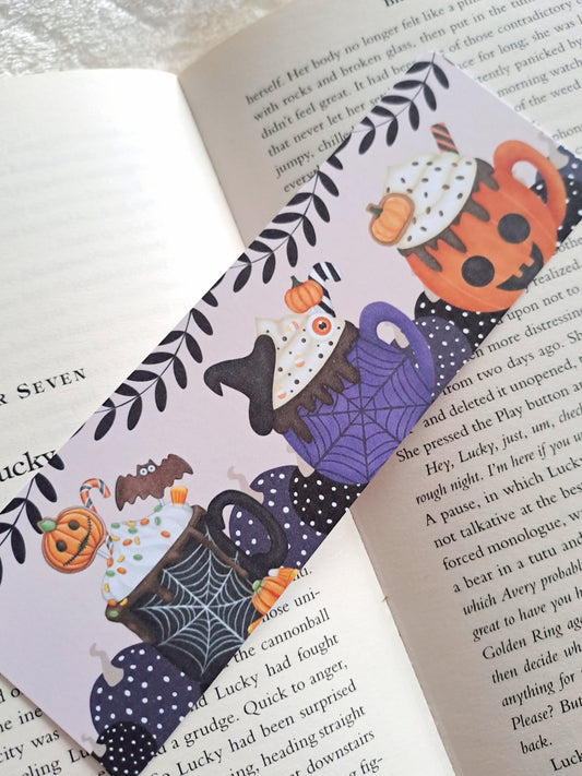 Spooky season Halloween bookmark - Pumpkins | Witches