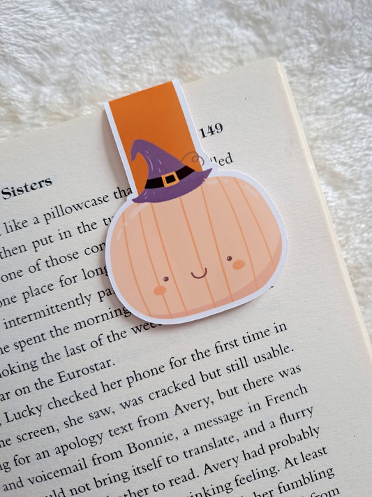 Pumpkin magnetic bookmark- Halloween bookmarks