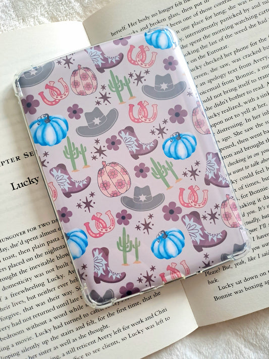 Pumpkins and cowboys fall inspired kindle skin insert