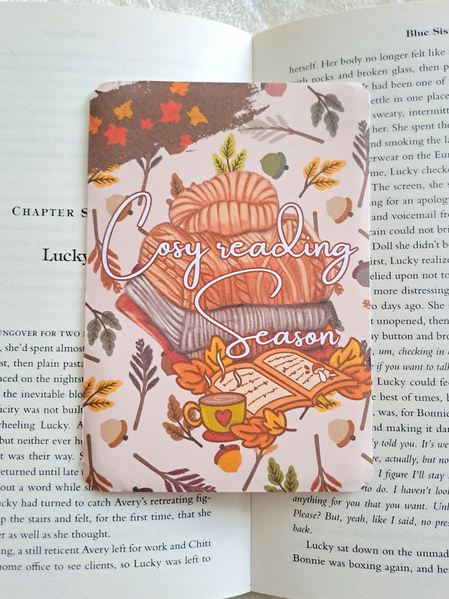 Cosy reading season kindle skin insert