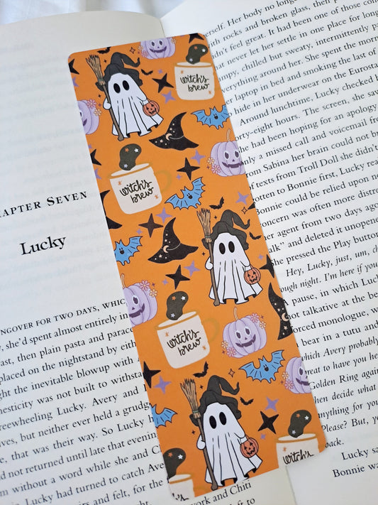 Witchy halloween bookmark - double-sided print