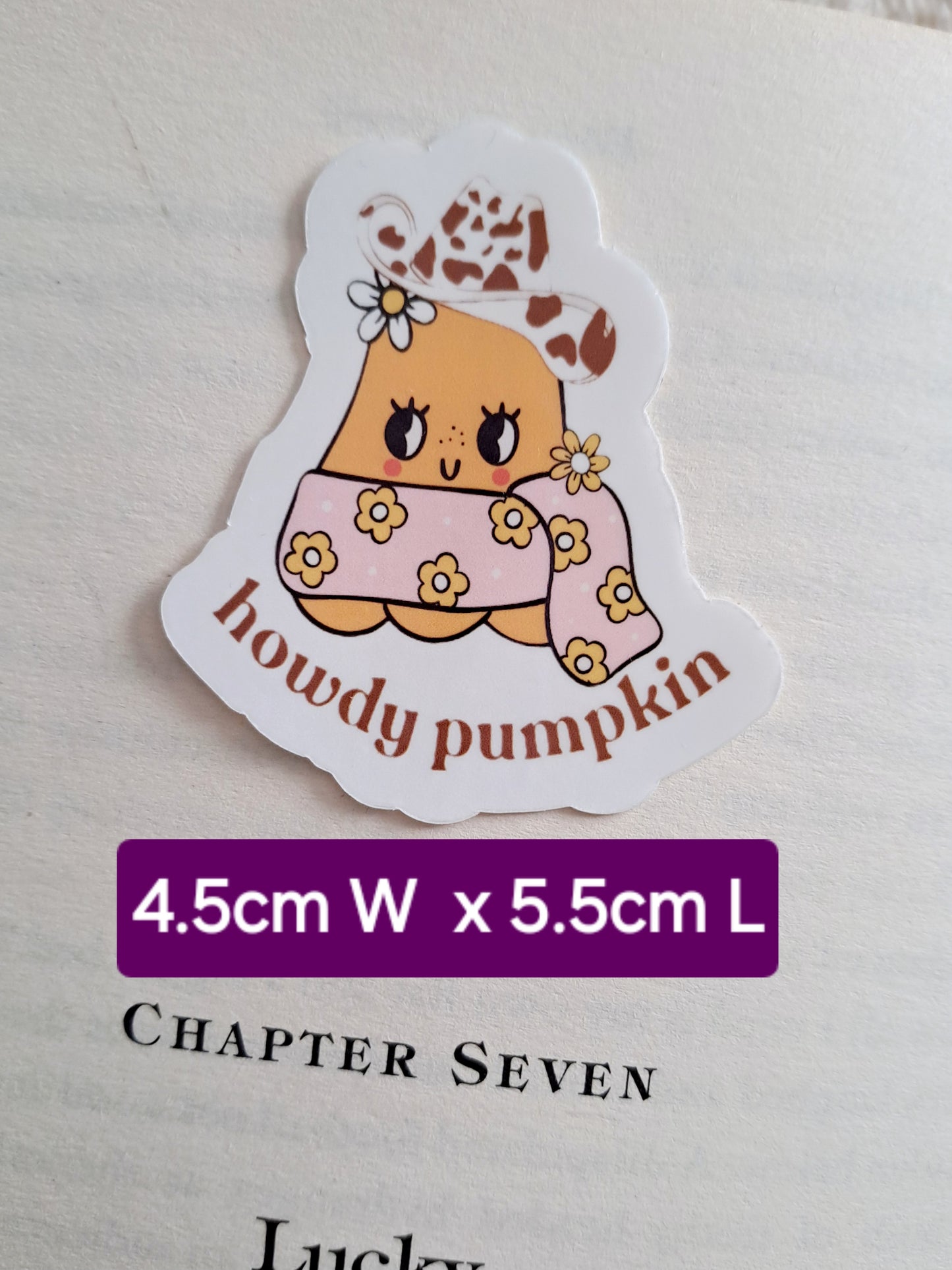 Howdy pumpkin! Cowboy kindle sticker- small ereader decals