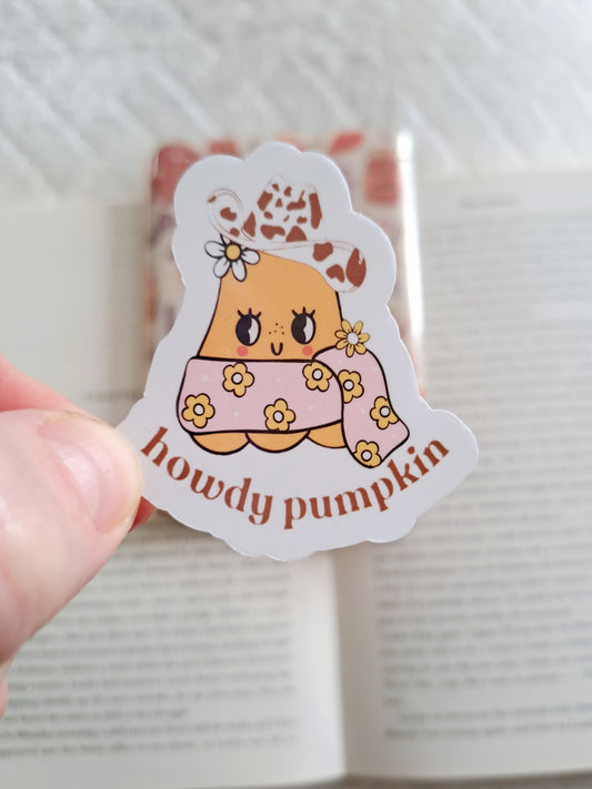 Howdy pumpkin! Cowboy kindle sticker- small ereader decals