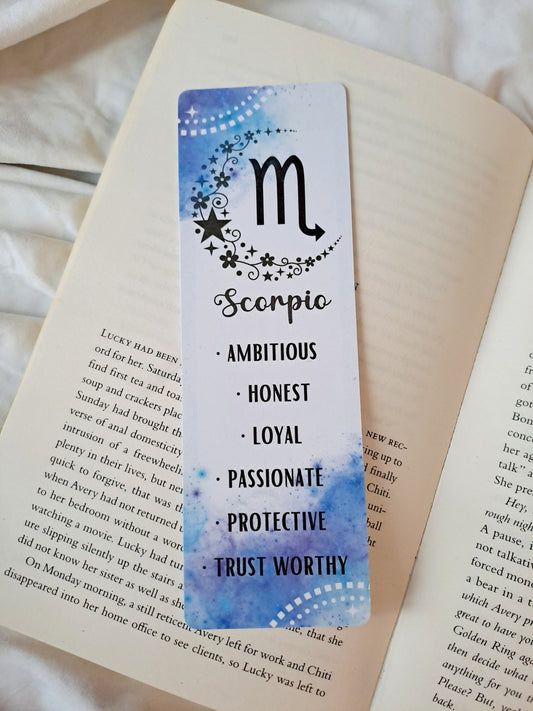 Scorpio star sign bookmark