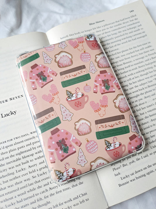 Pink Christmas kindle skin