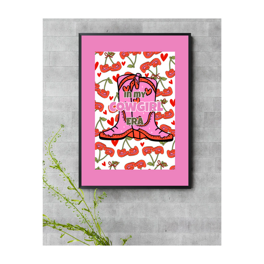 In my cowgirl era Art print - a5 a4 | Bookish wall prints | Romance booklovers