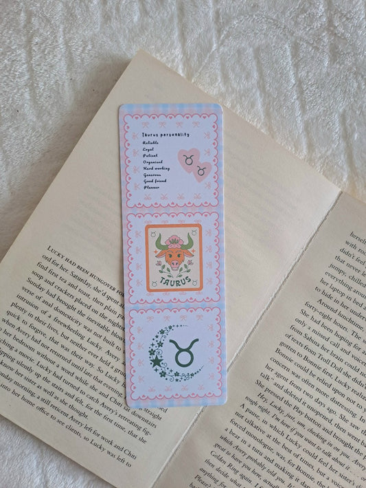 Taurus personality traits bookmark - Star sign bookmarks
