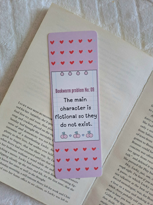 Bookworm problems - The main character is fictional bookmark