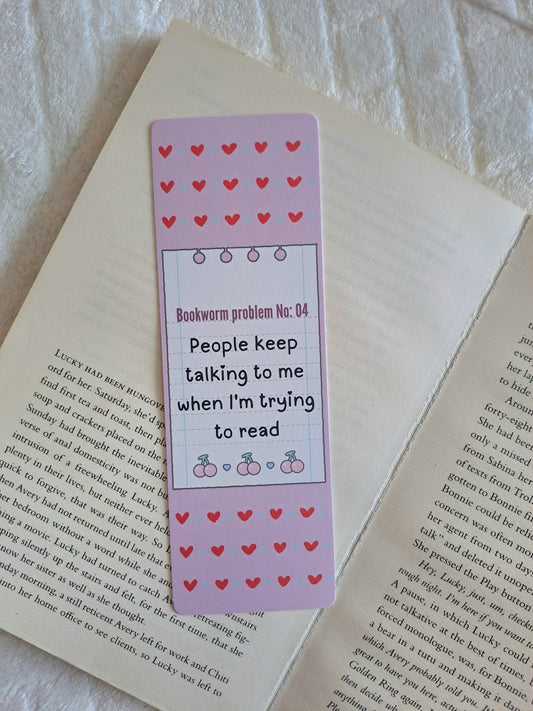 Bookworm problems - People keep talking to me when I'm trying to read bookmark