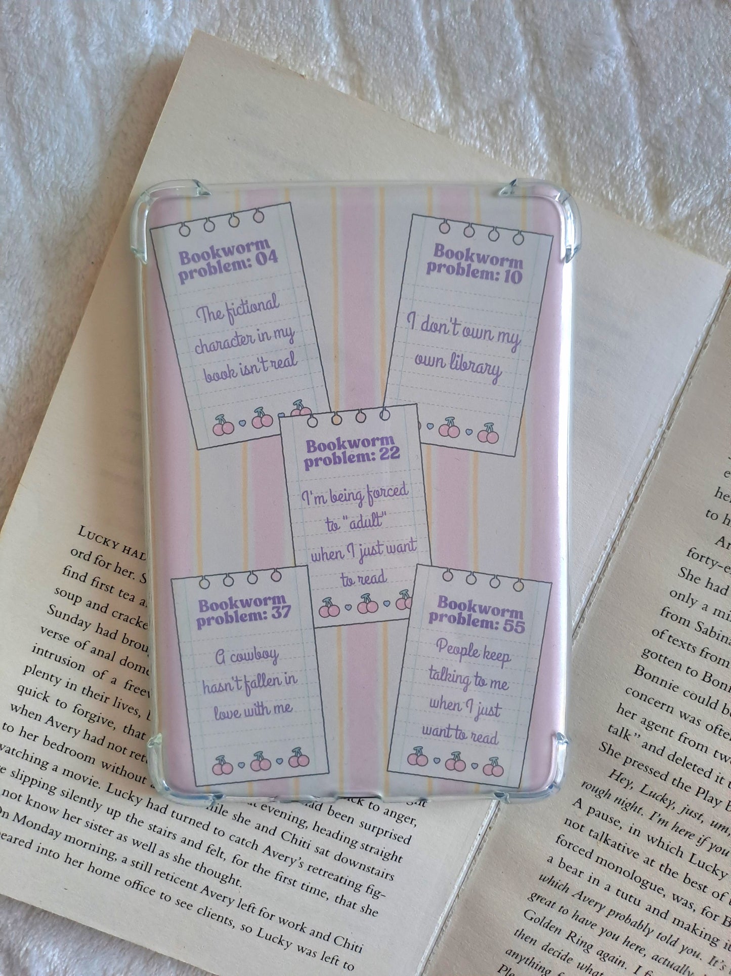 Bookworm problems kindle insert - Gift for booklovers