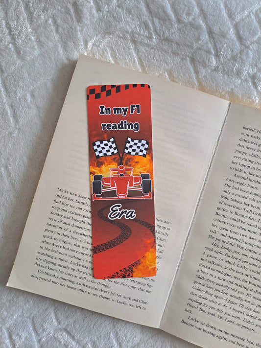 F1 reading era bookmark - Romance | Sports gifts