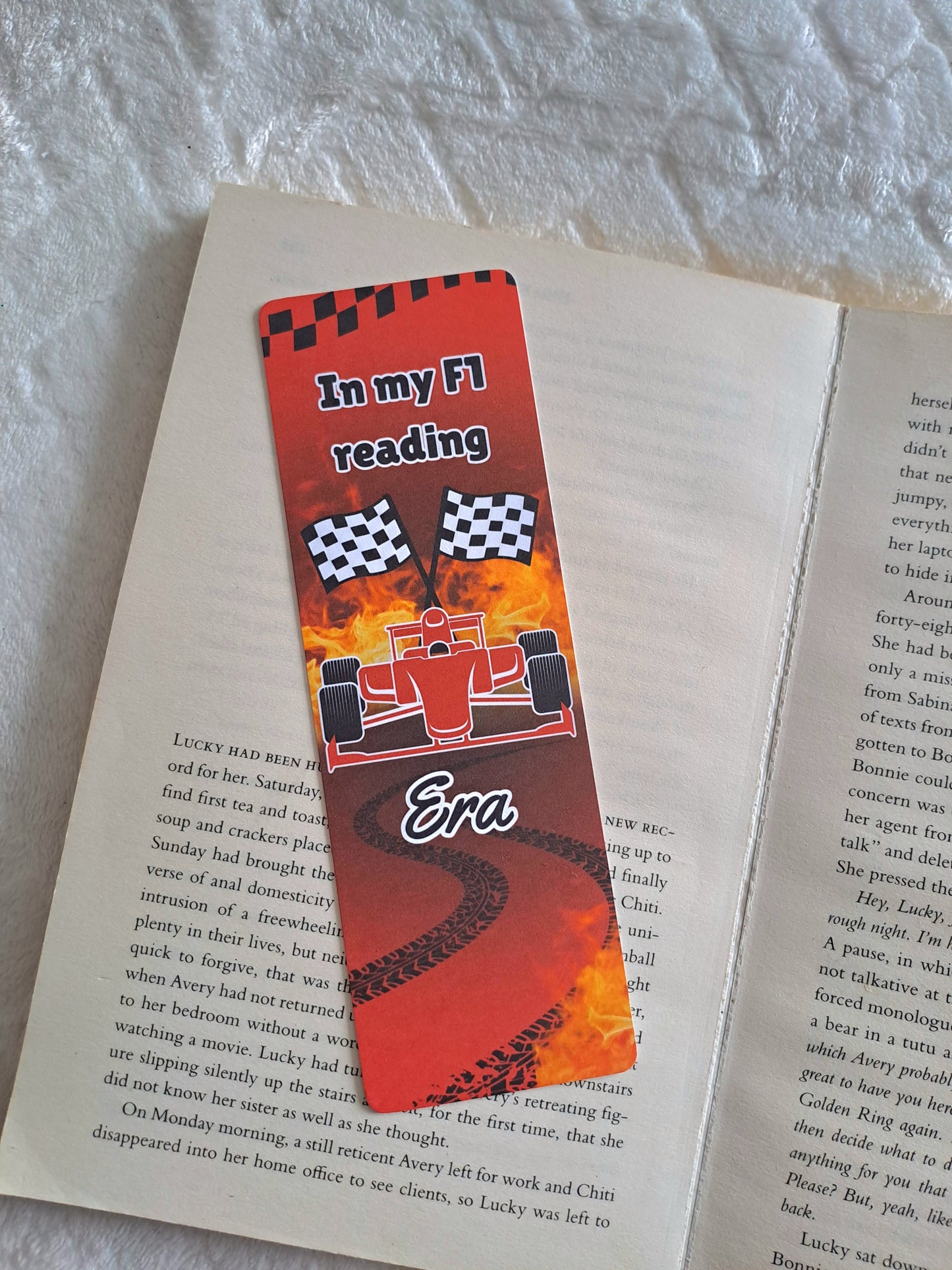 F1 reading era bookmark - Romance | Sports gifts