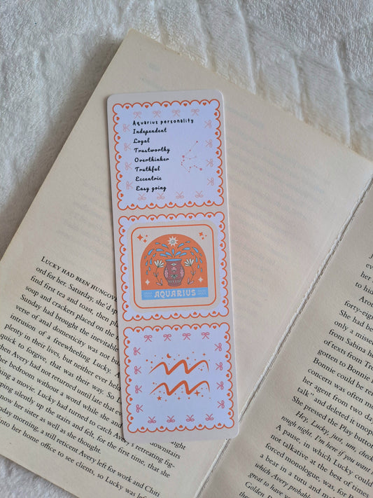 Aquarius star sign personality traits bookmark