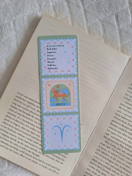 Aries star sign personality traits bookmark