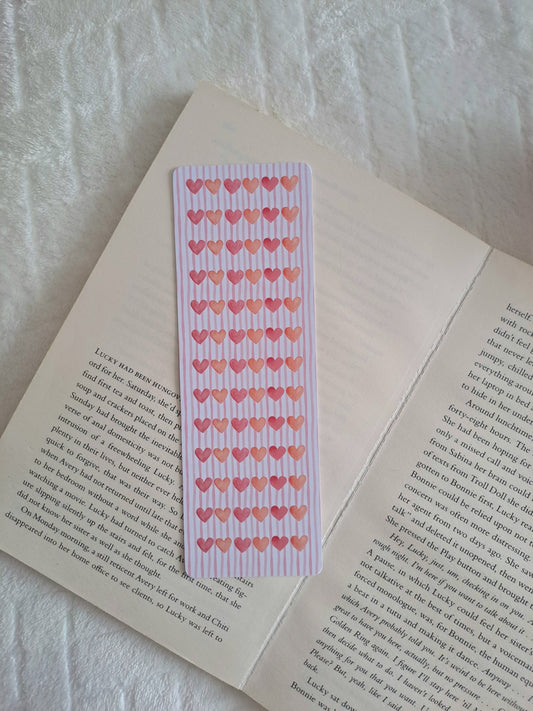 Love hearts, coquette bookmark