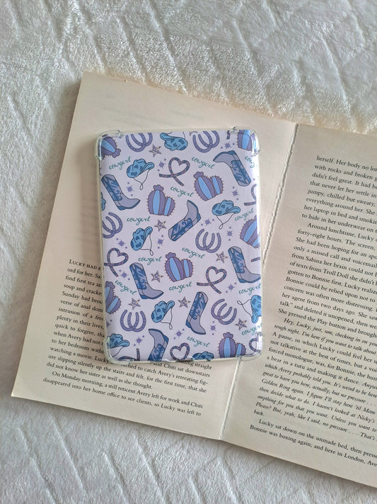 Cowgirl romance Kindle insert - Purple and blue