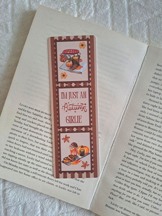 I'm just an autumn girlie stamps bookmark.