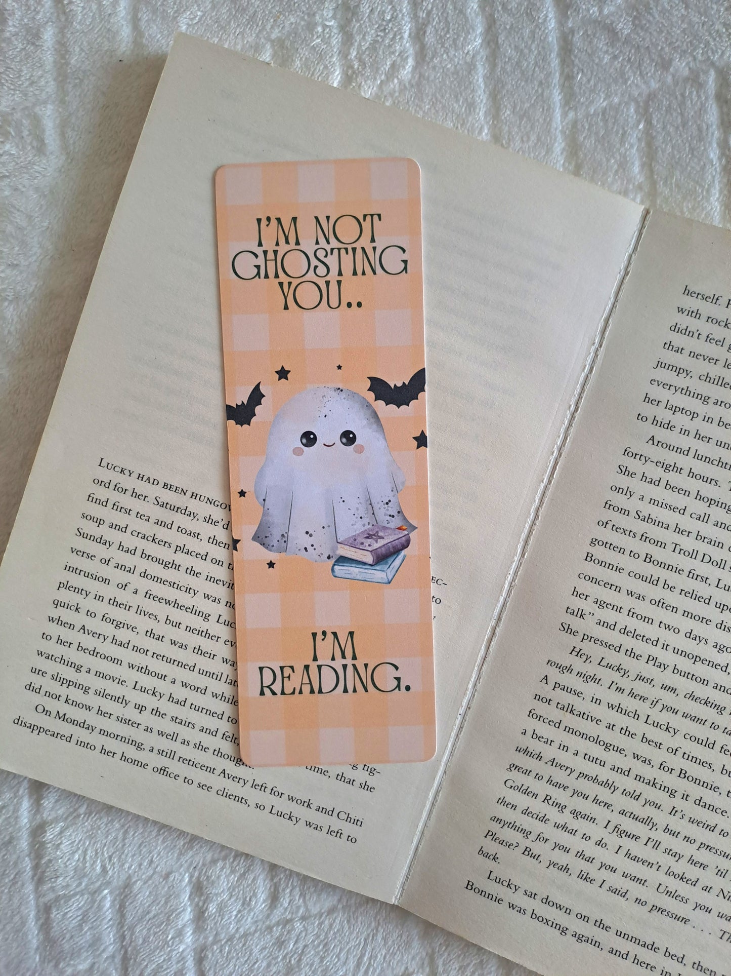 I'm not ghosting you I'm reading bookmark- Halloween gifts for booklover