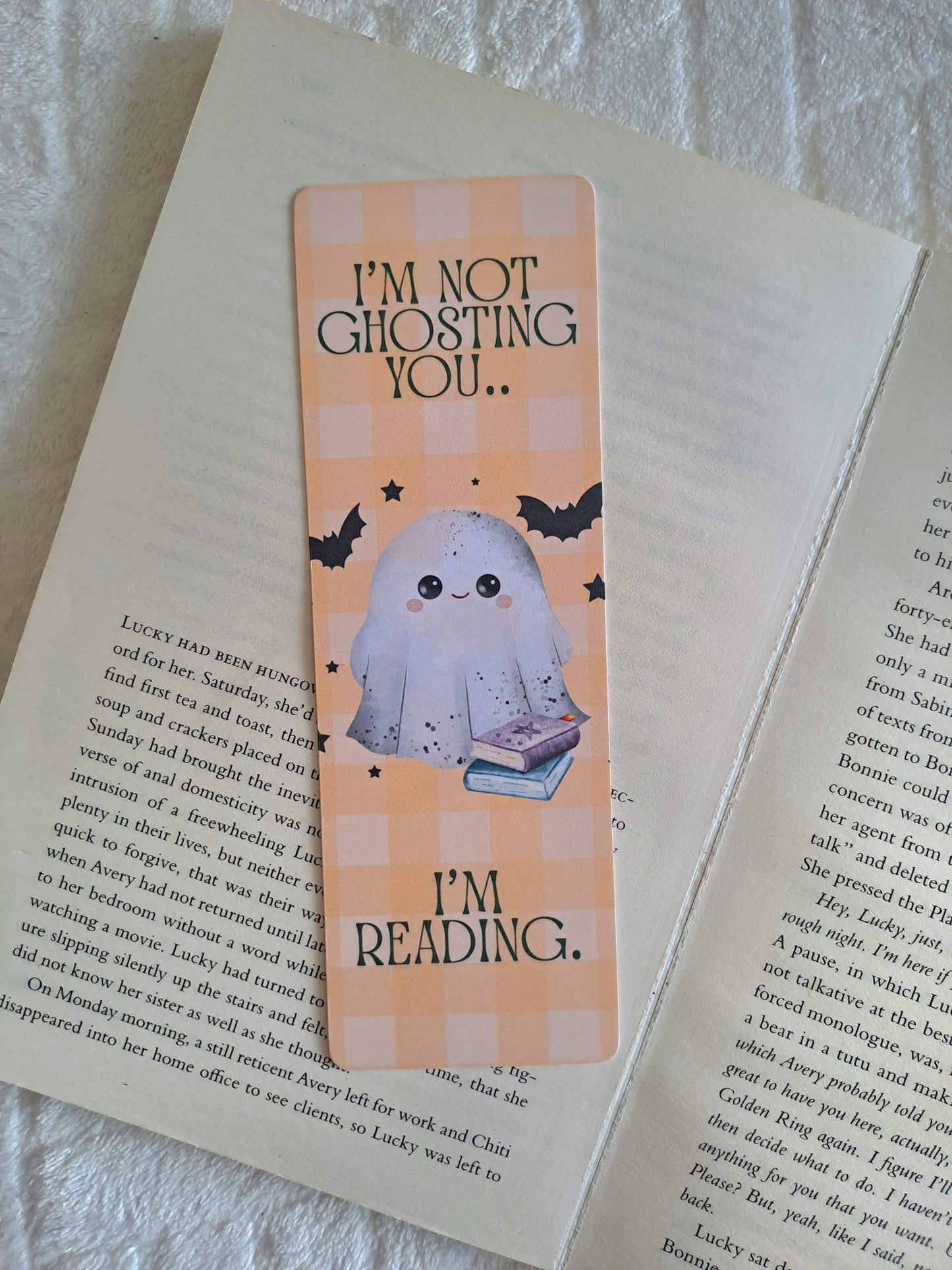 I'm not ghosting you I'm reading bookmark- Halloween gifts for booklover