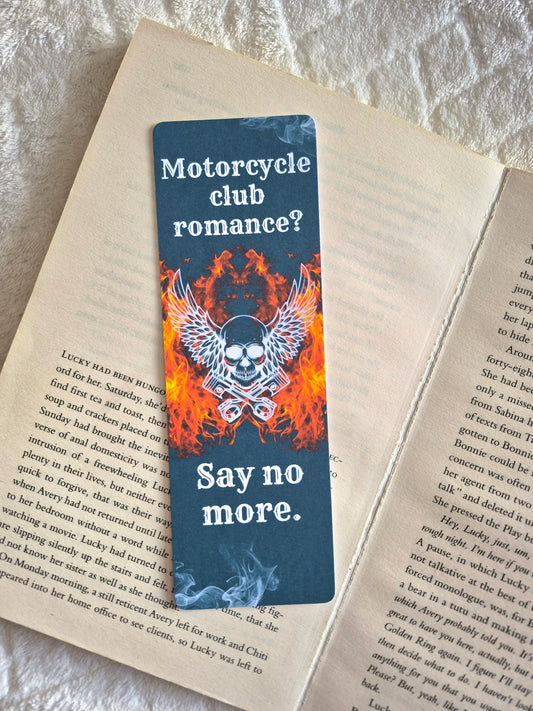 Motorcycle Club romance? bookmark - MC book club gifts