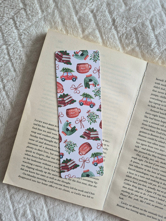 Small town holiday season bookmark for booklovers